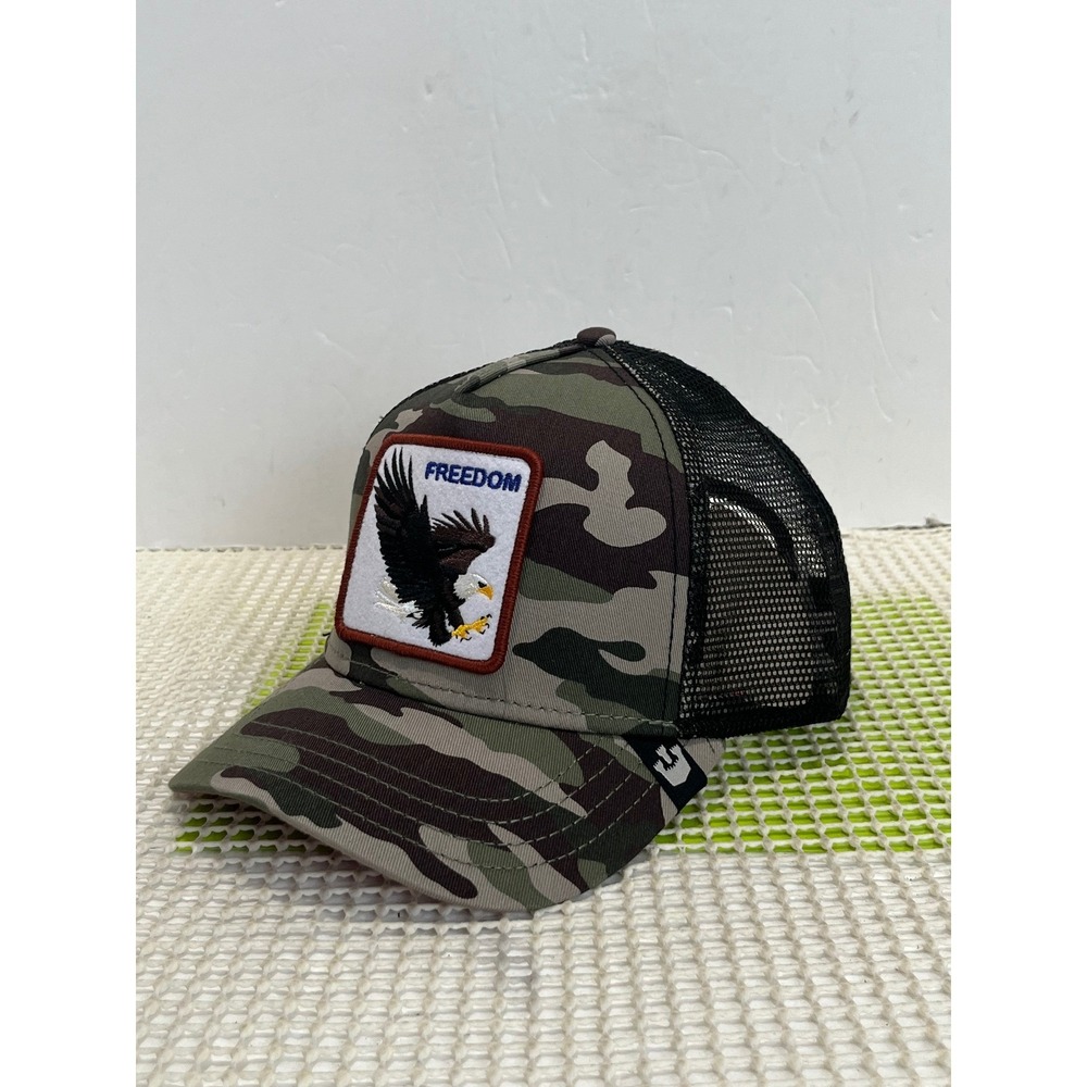 Goorin Bros Freedom Eagle Camo Trucker Hat Camouflage Snapback Cap NEW